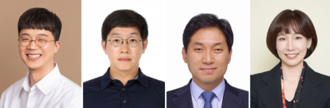 (왼쪽부터) 연구책임자 동아대 의과대학 의예과 손민국 교수, 소프트웨어대학 컴퓨터공학과 임한신·김현석 교수, 의과대학 의예과 김정아 교수. 동아대 제공
