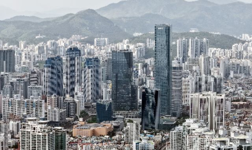 부산 남구 문현금융단지와 BIFC(부산국제금융센터) 일대 모습. 부산일보DB