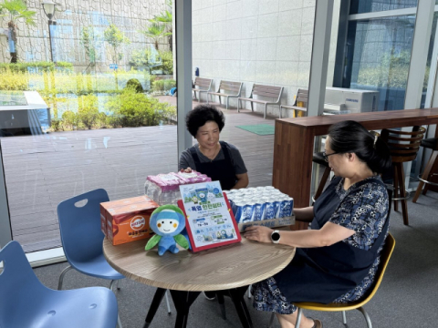 부산청사 1층에 개방형 폭염 안전쉼터를 운영하고 있다. 한국환경공단 부울경본부 제공
