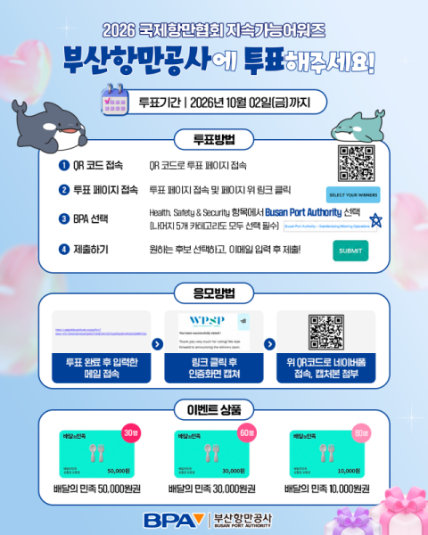 BPA 지속가능어워드 투표 홍보 포스터. 부산항만공사 제공