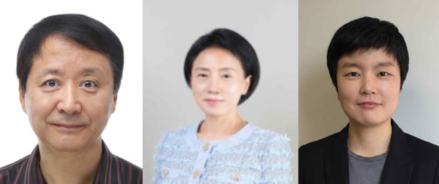 왼쪽부터 김종철 신임 부산정보산업진흥원장, 김수진 신임 부산기술창업투자원장, 김윤경 신임 부산디자인진흥원장. 부산시 제공