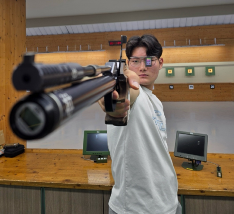 동명대 사격부 김현수 선수.