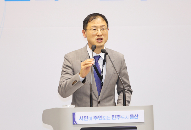 김상욱 울산시장이 11일 울산시청 프레스센터에서 제3회 추경예산 편성과 관련해 울산시의회에 예산 통과를 호소했다. 울산시 제공