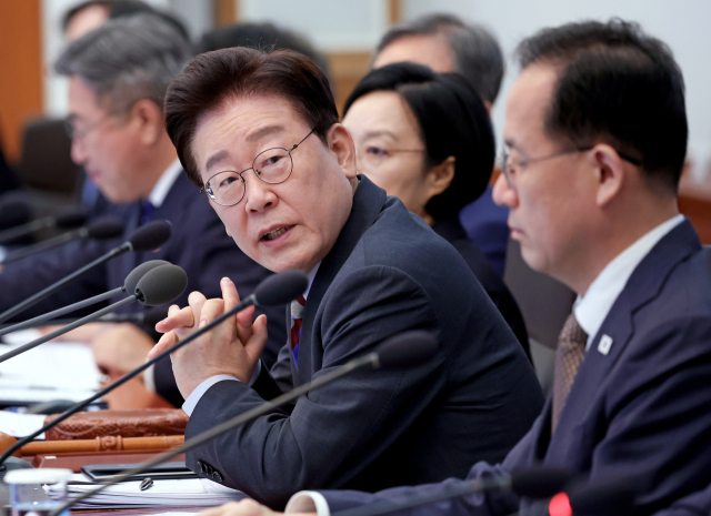 이재명 대통령이 지난달 29일 청와대에서 열린 국무회의에서 발언하고 있다. 연합뉴스