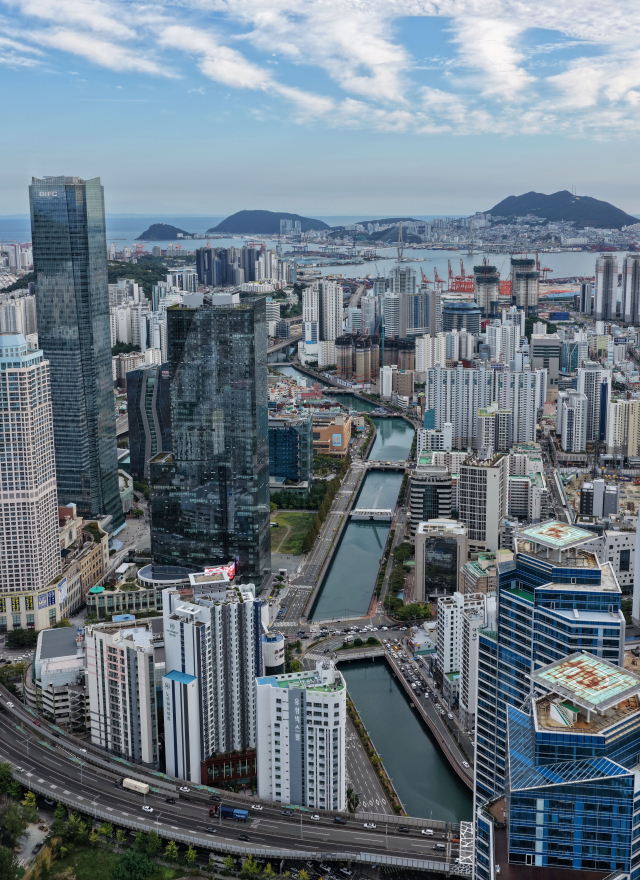 부산 부산진구와 동구, 남구 사이를 흐르는 동천. 수질 개선과 동시에 시민들의 접근성 등을 고려한 도시 계획이 필요하다. 정종회 기자 jjh@