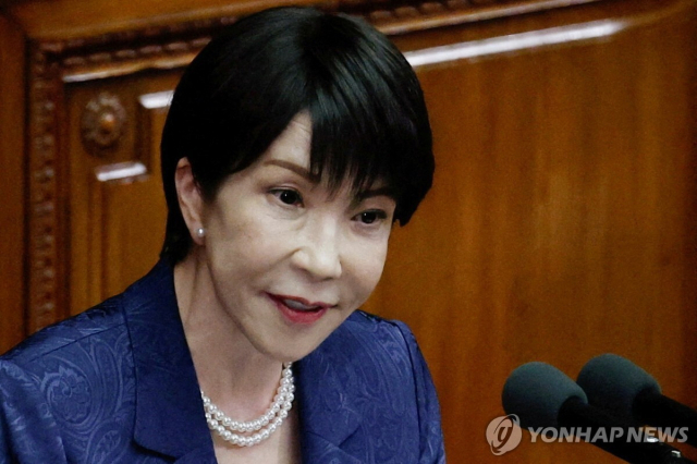 다카이치 일본 총리. 연합뉴스