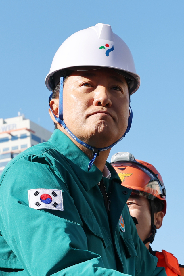 오세훈 서울시장이 22일 서울 목동종합운동경기장에서 열린 2026년 하반기 재난 대응 안전한국훈련에 참석했다. 연합뉴스