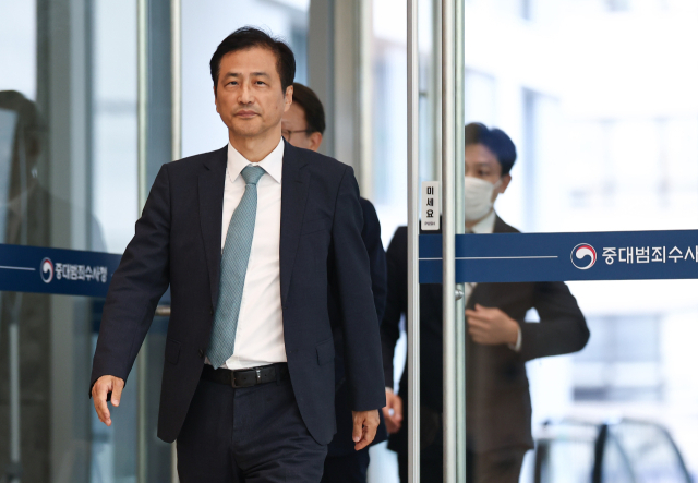 이태한 선거관리위원회 특별검사가 23일 서울 중대범죄수사청을 방문하고 있다. 연합뉴스
