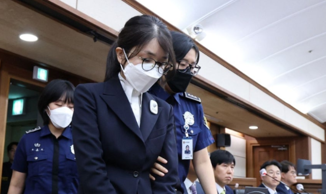 법정 출석한 김건희 여사. EPA연합뉴스 자료사진.